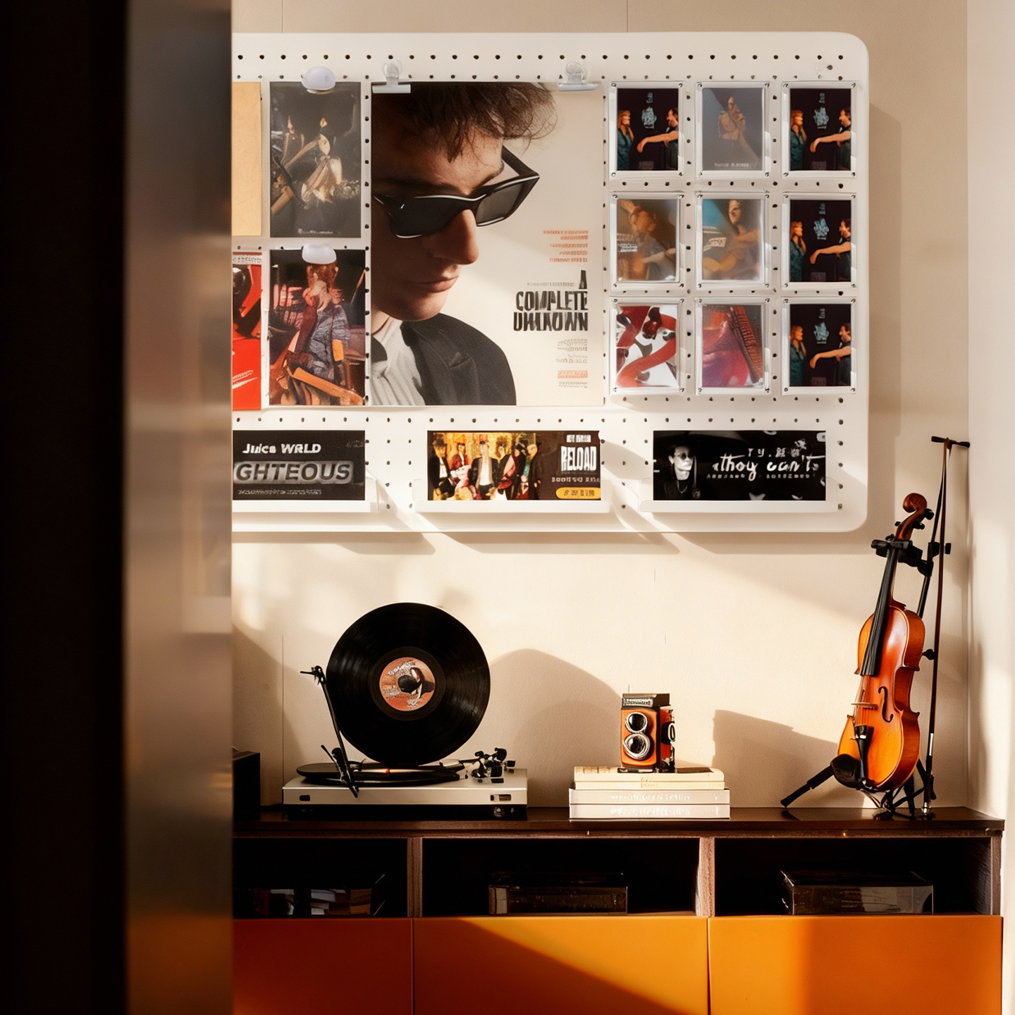 3寸小卡洞洞板展示墙面明星收纳卡片追星爱豆卡片海报专辑置物架明星照片追星卡片