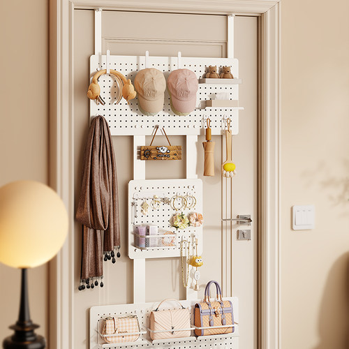 入户门上洞洞板置物架免打孔