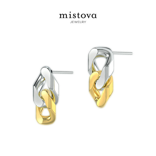 mistova杨紫同款黄瀛子耳饰首饰