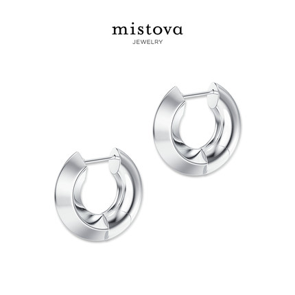Mistova新款S925小众设计感高级迷你伽马耳环