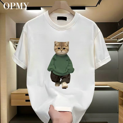 OPMY高档美式时尚T恤男夏季新款