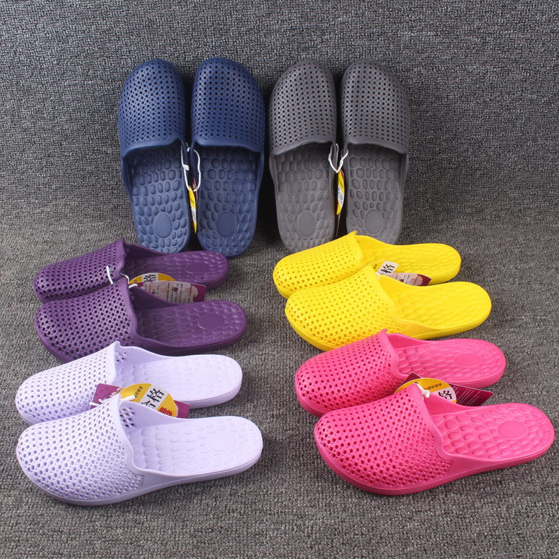 包邮 台湾单男女情侣Q弹拖鞋包头凉鞋室内外居家鞋超软花园洞洞鞋