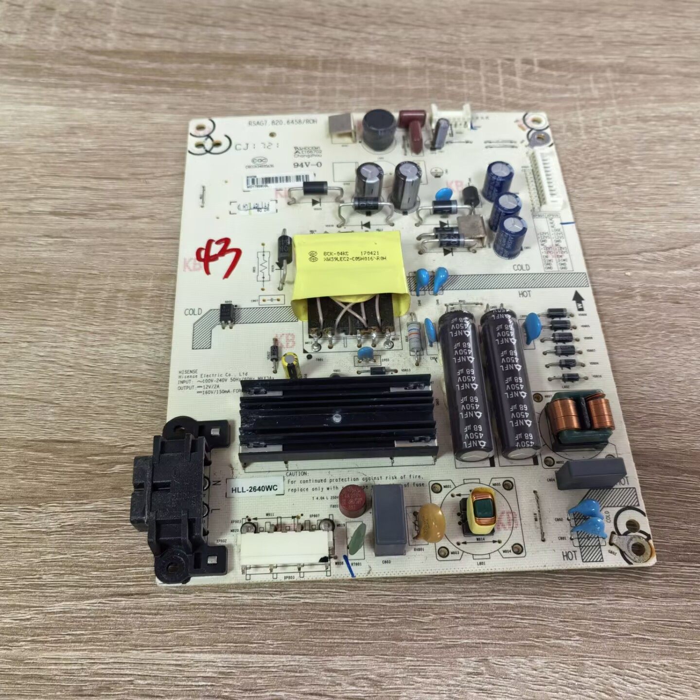 海信LED43K5100U电源板RSAG7.820