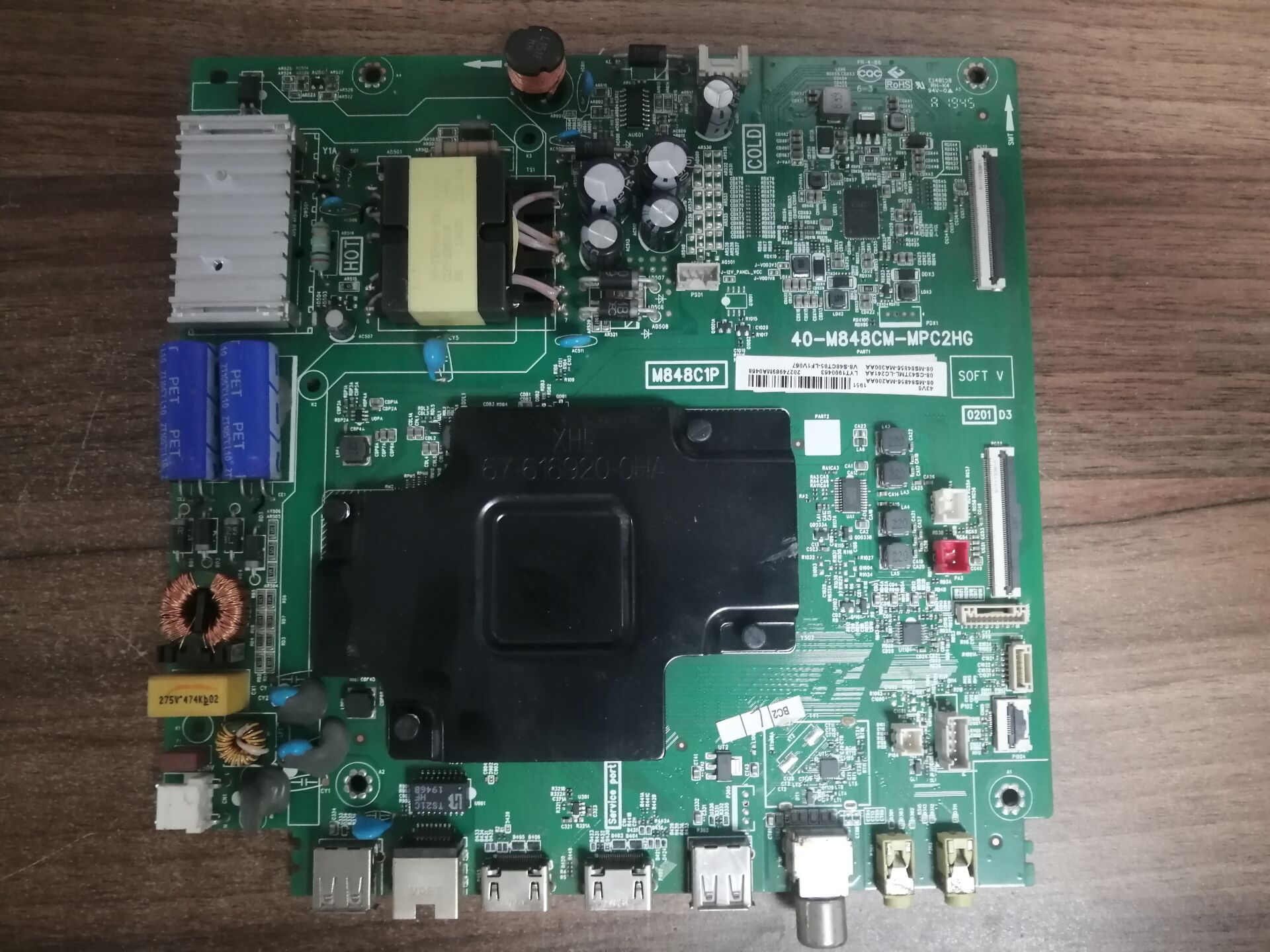 原装TCL43V6主板40-M848CM-M