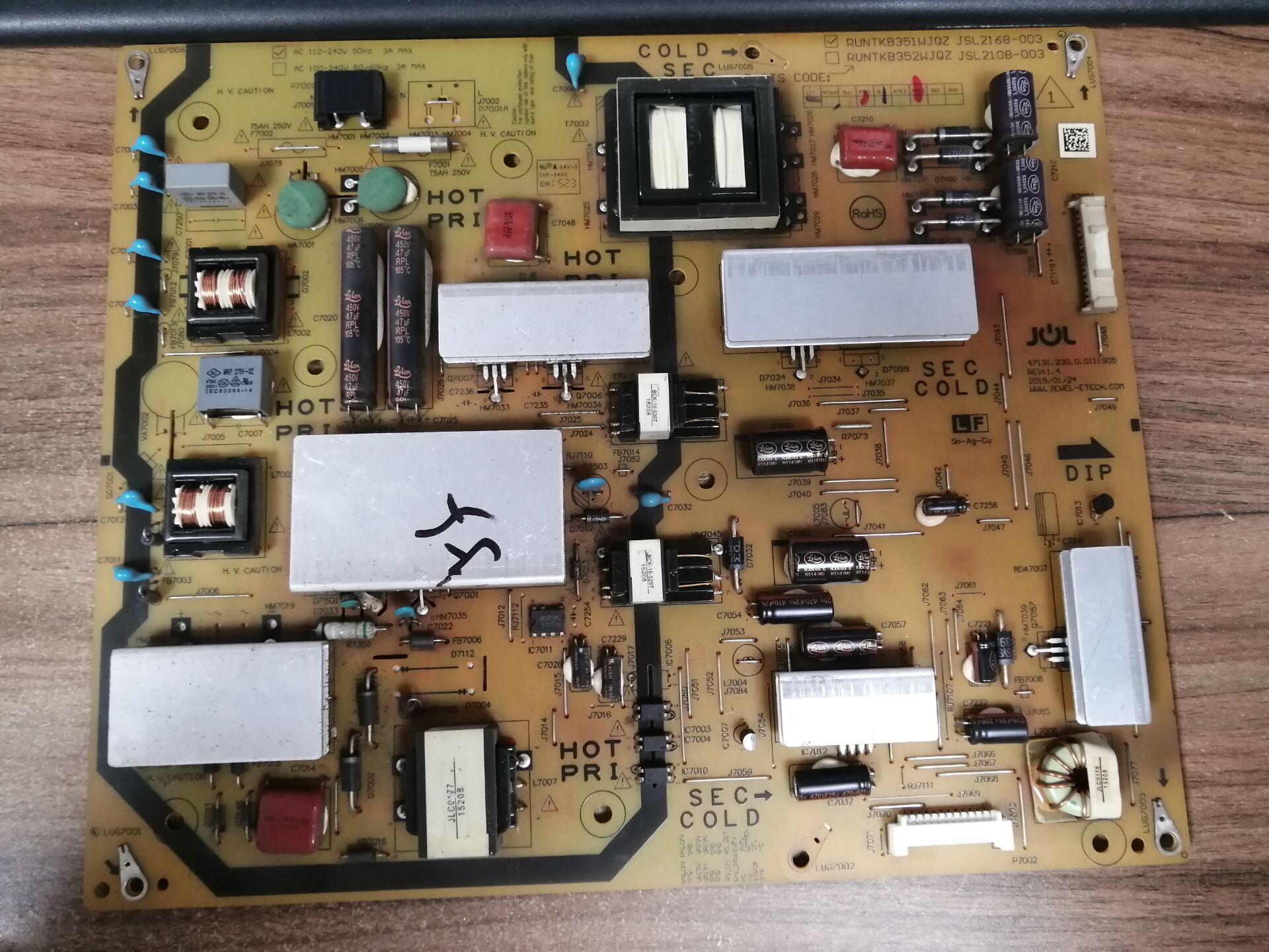 夏普LCD-55S3ALCD55DS72A电源板