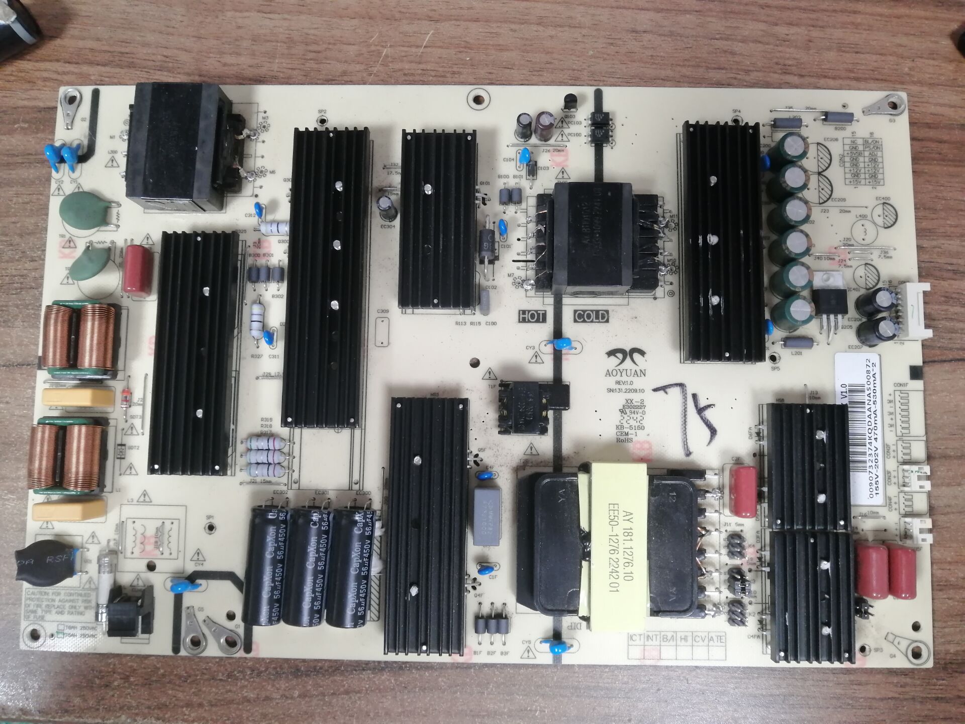 海尔LU75C61电源板AY300D-3