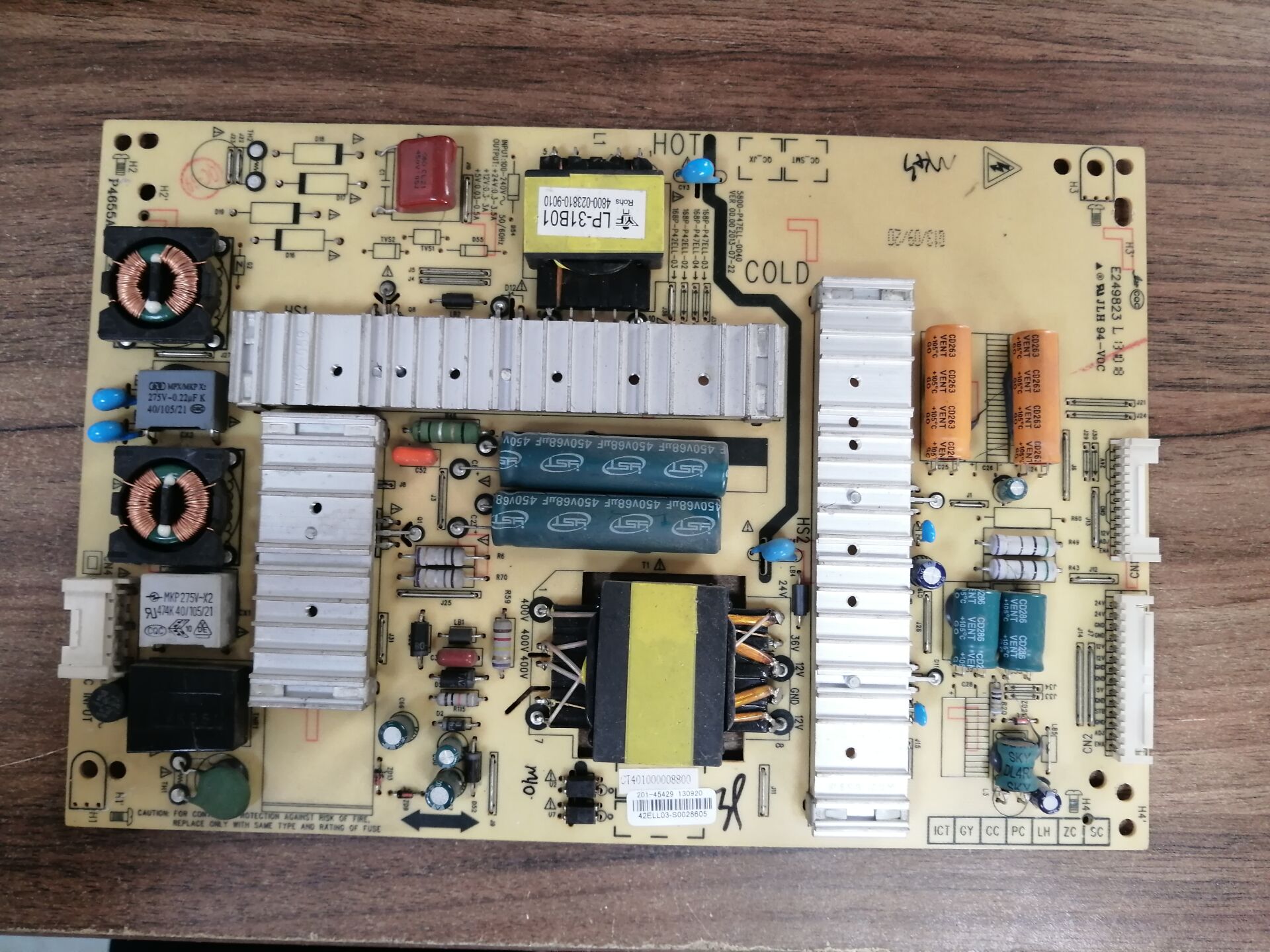 原装创维49E730A电源板168P