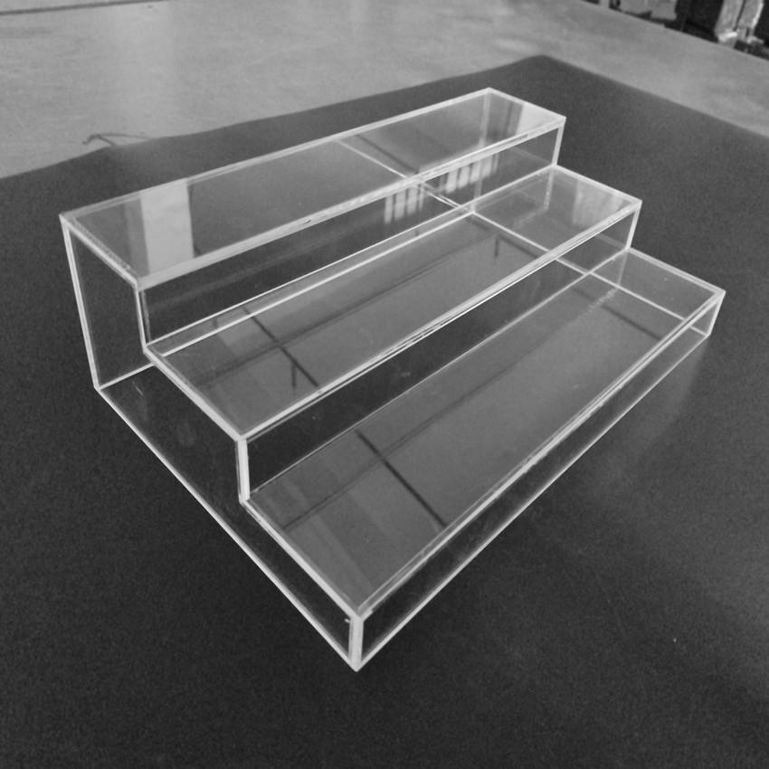 亞克力透明展示臺 化裝品盲盒首飾茶具馬克杯咖啡杯水杯梯形架