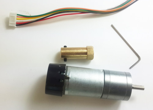 25电机马达9v+4mm加长30mm 黄铜联轴器 连接器 智能小车
