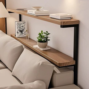 实木置物架靠墙沙发后背长条窄边桌子床头尾暖气片夹缝隙书架定制