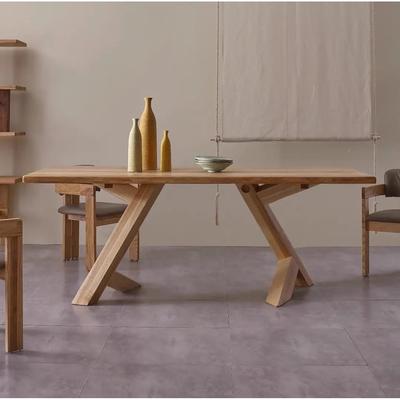 侘寂风泡面茶桌自办然边整板餐桌不MSL规则边公大板吧台板桌实木