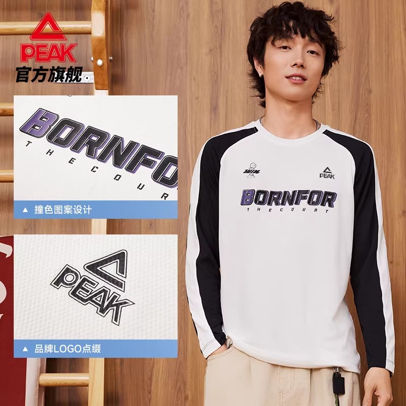 匹克投篮运动长袖T恤男士运动服图片