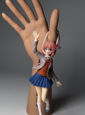 心跳文学部文艺部纱世里校服站姿美少女压泡面机箱摆件盒装手办潮