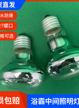 浴霸中间照明灯泡LED卫生间小灯泡E27通用取暖钨丝灯防水防爆R63