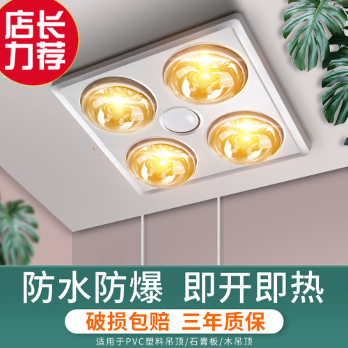 排气取暖照明一体老式灯暖浴霸