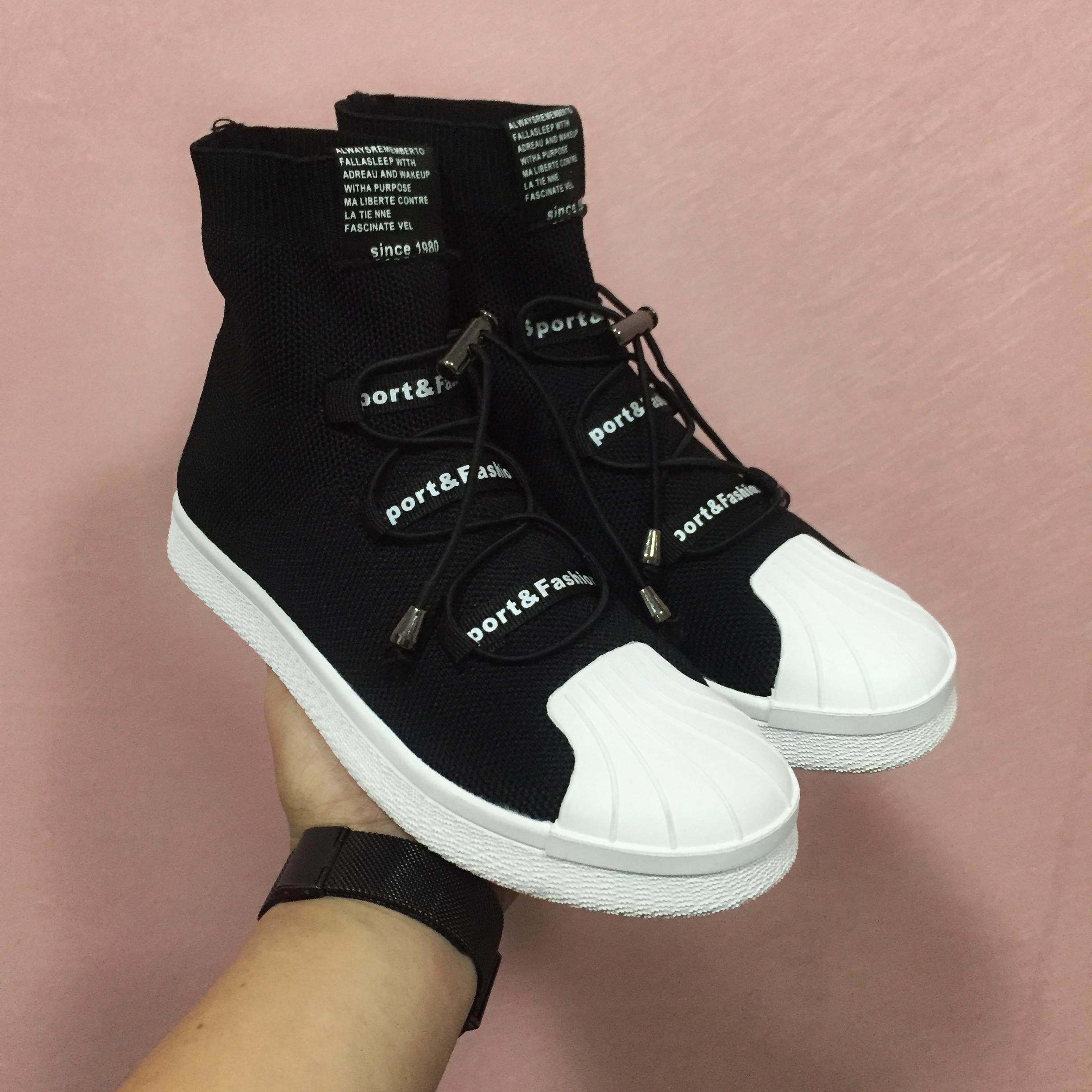 [Limited edition] 2018 New sock shoes Elastic band knitting Fabric Flat bottom Versatile Women's Shoesin the Women's Shoes, Low shoes  category - from Buy2taobao.com to provide professional Taobao agent buy service