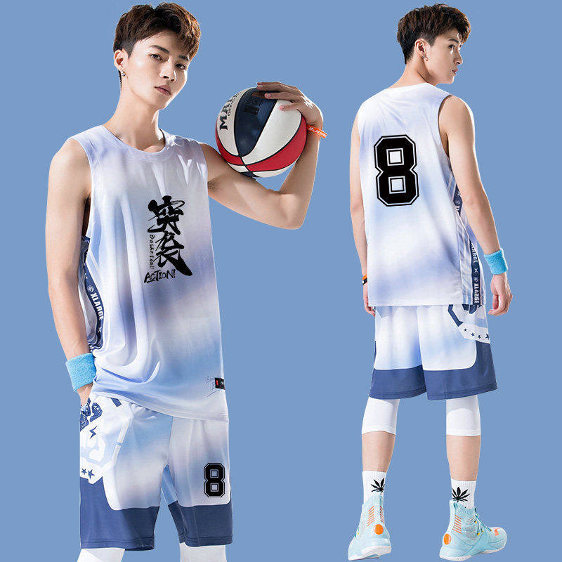 新款篮球男 青少年球服定制潮 篮球服