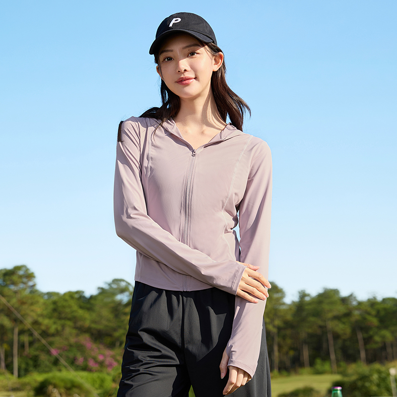 361户外运动防晒衣女2025春季新款速干冰丝外套修身女士瑜伽上衣