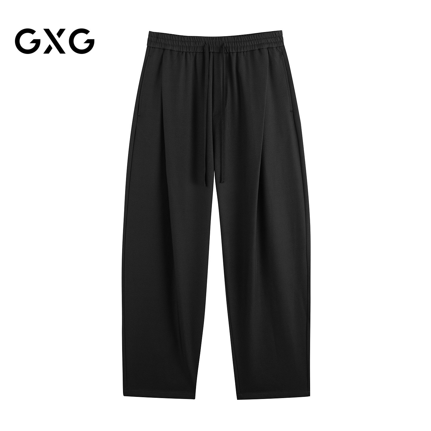 GXG男装 宽松休闲简约运动风直筒裤卫裤男26秋冬新品