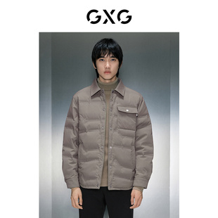 式 衬衫 休闲翻领羽绒 23年冬季 GEX1D2526164 GXG男装 新品 商场同款