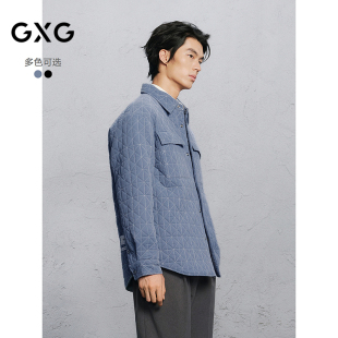 外套 衬衫 24冬品G24X034053 休闲保暖通勤长袖 GXG男装