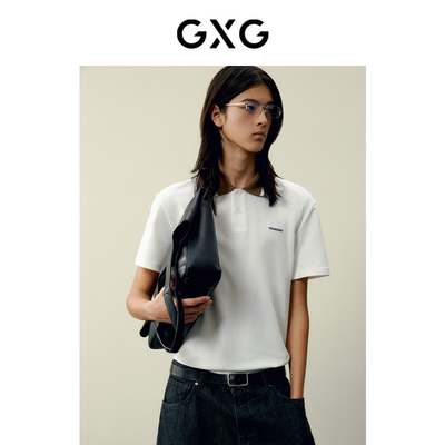 GXG男装 撞色领口polo衫男士 24年夏季品G24X242067