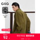 双色灯芯绒坑条面料宽松休闲长袖 衬衫 外套男 GXG男装 24秋季 品