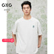 商场同款 GXG男装 圆领T恤背后图案印花短袖 25夏新品 G25X442081