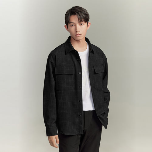 GXG秋冬格纹长袖衬衫外套