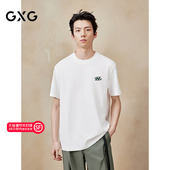 圆领T恤背后大图案短袖 针织 2025年夏季 GXG男装 新品 G25X442053