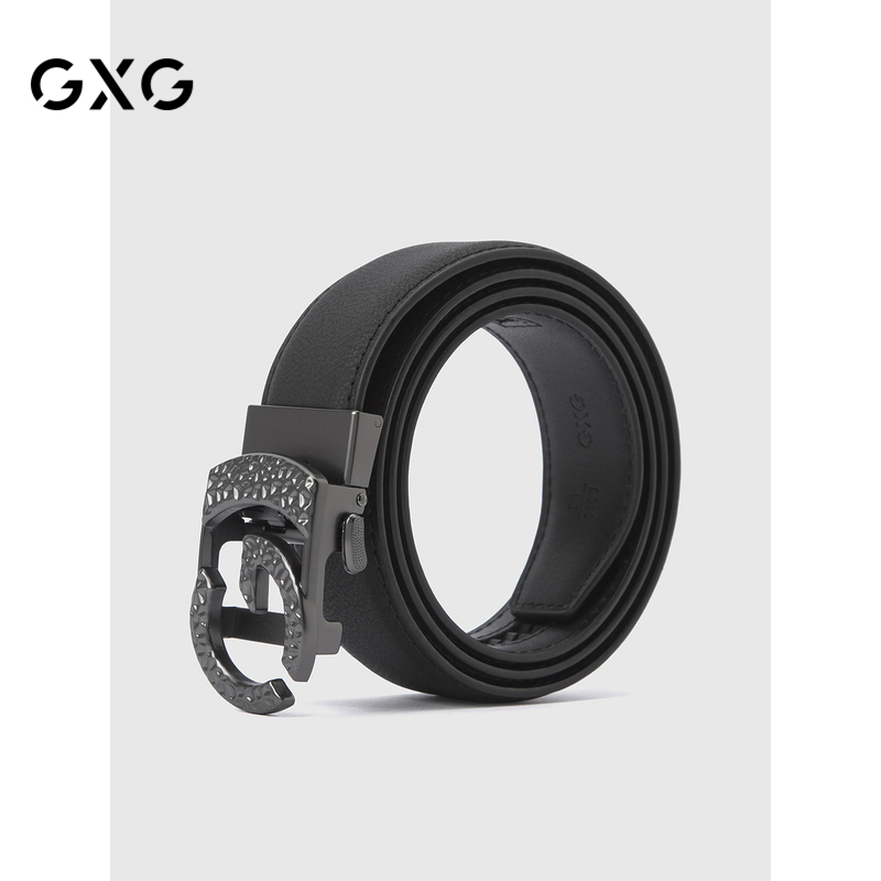GXG男士皮带真皮字母自