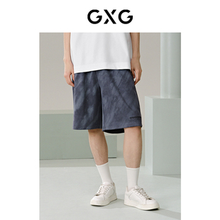 24年夏G24X222016 弹力仿麂皮短裤 GXG男装 水洗感休闲短裤