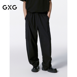 子 轻薄透气裤 24年秋G24X023064 宽松阔腿休闲裤 GXG男装