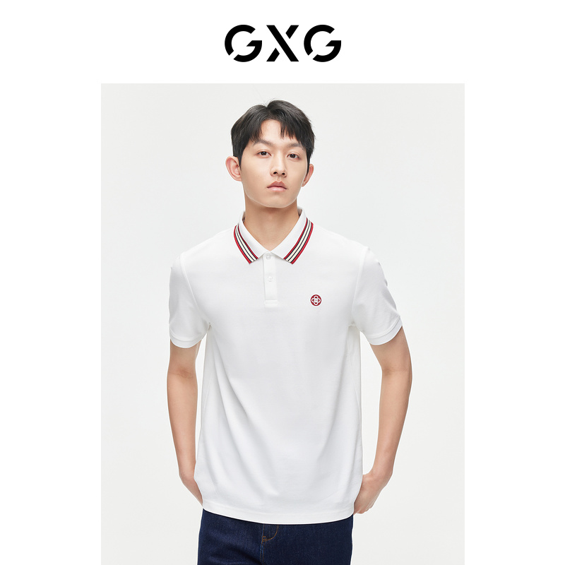 GXG男装多色polo衫拼色
