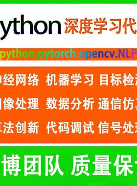 python深度机器学习代编java代码C语言程序算法代画图像讯号处理