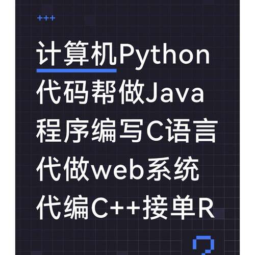 计算机Python代码帮做Java程序编写C语言代做web系统代编C++接单R