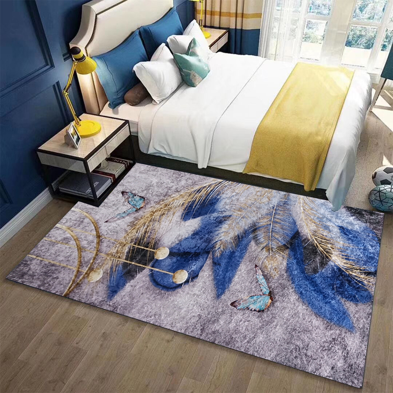 家用金钻绒地毯卧室入户床边毯