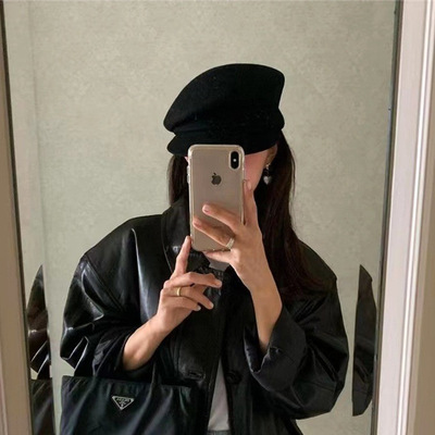 澳洲100%羊毛fever同~报童帽纯女秋冬帽子贝雷帽显脸小画家帽帽子