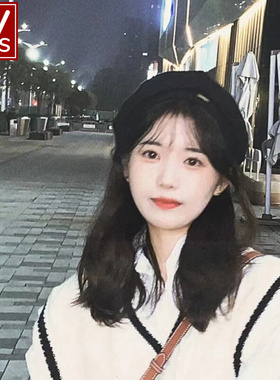 日本uv黑色贝雷帽女秋冬季大头围显脸小八角网红蓓蕾帽薄画家帽子