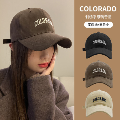 严选秋冬季韩版字母棒球帽大头围帽子男加大加深男女同款鸭舌帽