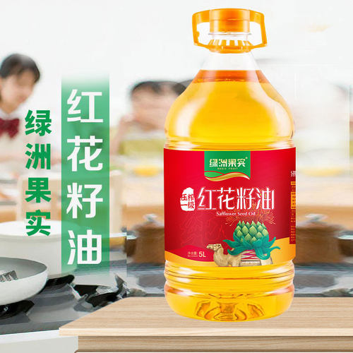 红花籽油新疆绿洲果实纯5升食用