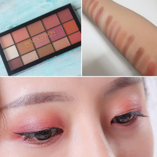 revolution新款 英国makeup 眼影ReLoaded15色newtrals2桃花盘二代