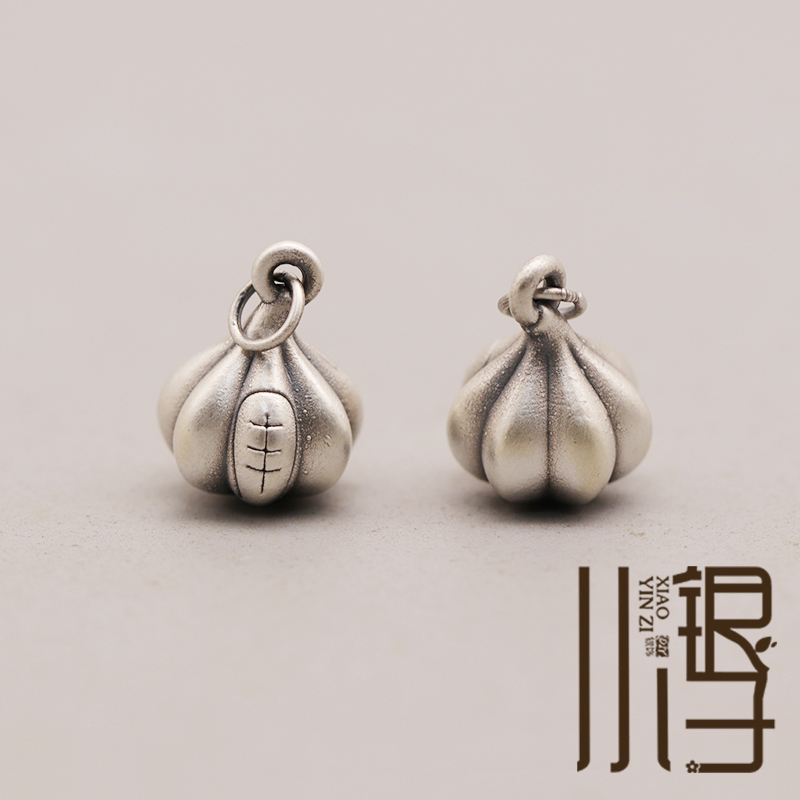 S999纯银DIY手工编绳南瓜挂坠