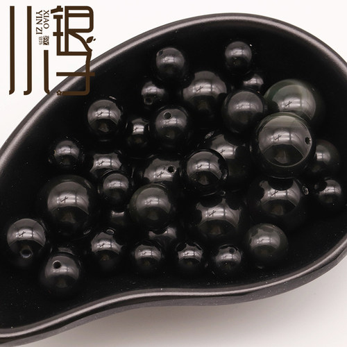 diy黑玛瑙手链水晶散珠