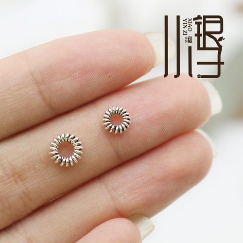 diy水晶手链串珠纯银闭口圈