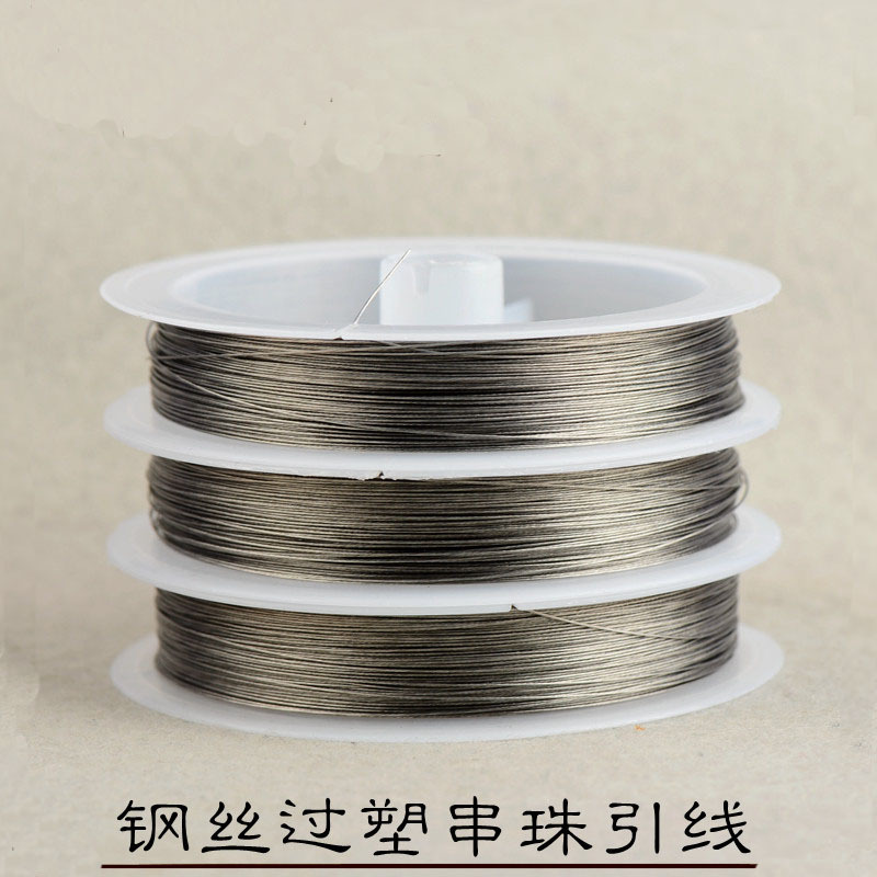 结实钢丝穿珠项链文玩手工
