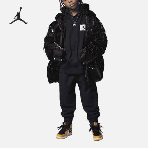 Nike/耐克正品Air Jordan小童运动连帽衫长裤套装FJ9676-010