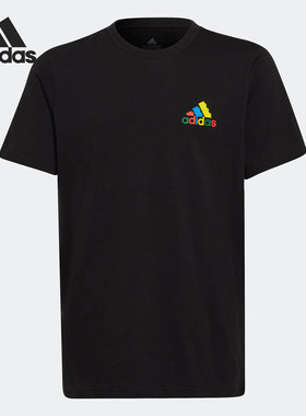 Adidas/阿迪达斯正品春新款大童运动休闲短袖T恤HA4046