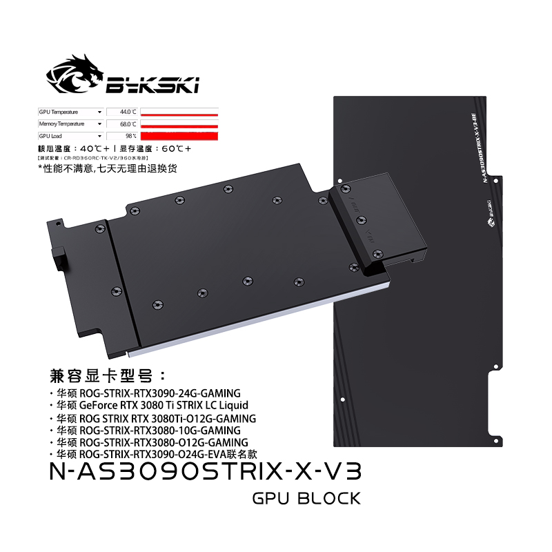 水冷显卡水冷头bykski