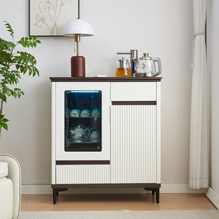 新款 茶吧机家用办公现代轻奢全自动带消毒饮水机餐边柜子 高档立式